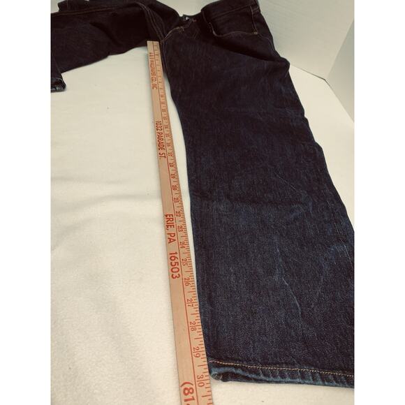 NWOT Mens LEVI Jeans 501 Original Size 46x31 Straight Leg Button Fly Dark Wash - Picture 10 of 14